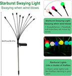 Solar Garden Lights Outdoor, 2 Pack 20 LED Solar Firefly Lights Waterproof - Image 2