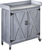 VEVOR Potting Bench Table, Outdoor Gardening Wooden Storage Cabinet - Image 9