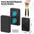 18 Pcs Outdoor Curtain Weights, Plastic Wrapped Magnetic Drapery Weights - Image 2