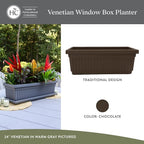 The HC Companies 24 Inch Venetian Window Planter Box - Image 2