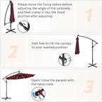 Yaheetech 10FT Solar Offset Umbrella - Image 7