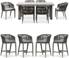 PURPLE LEAF 7 Pieces Outdoor Dining Set Patio Table and Chairs Set by PURPLELEAF