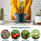 BTPLASTIK 8 Inch Plastic Plant Pots, 15 Pack Sturdy Nursery Pots - Image 5