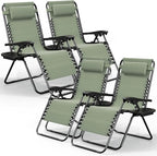Nestl Zero Gravity Chairs Set of 4, Patio Lounge Chair Outdoor by Nestl