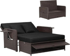 HAPPYGRILL Patio Rattan Wicker Daybed by HAPPYGRILL