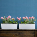 Skelang 2-Pack Self Watering Planter, Rectangle Flower Pot - Image 7