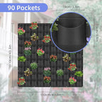 90 Pockets Hanging Planter Bags, Hanging Vertical Wall Mounted Plant Planting - Image 3