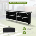 COSTWAY 81" Folding Picnic Table, Portable Bar Table - Image 3
