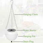 Foraineam 10 Pieces 6 Inch Hanging Planters, Garden Self-Watering Flower Plant - Image 4
