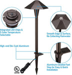 LEONLITE 5CCT Low Voltage Pathway Lights, LED Landscape Path Lights, - Image 5