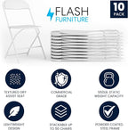 Flash Furniture Hercules Set of 10 Indoor/Outdoor Heavy-Duty Plastic Folding - Image 4