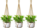 USLAI Macrame Plant Hanger Indoor Outdoor, Fits 4 to 15 Inch Pots, Strong by USLAI