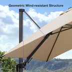 PURPLE LEAF 11.5' X 8.2' Tilting Patio Umbrella - Image 9