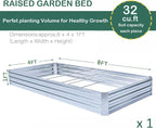 Galvanized Raised Garden Beds for Vegetables Large Metal Planter Box Steel Kit - Image 3