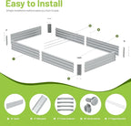 2PCS 8x4x1FT Galvanized Raised Garden Bed, Galvanized Planter Raised Garden - Image 3
