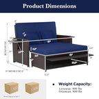 RELAX4LIFE Wicker Patio Outdoor Daybed - Image 7