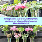 LaLaGreen Fence Planters for Outdoor Plants Balcony Planter Railing Hanging - Image 5