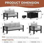 Solaste Aluminum Patio Furniture Set - Image 3