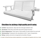 Wooden Porch Swing 2-Seater, Bench Swing - Image 2