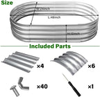Galvanized Raised Garden Bed for Outdoor: 4X2X1ft Durable Metal Vegetable Plant - Image 6
