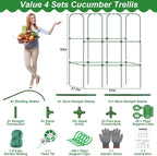 Cucumber Trellis for Raised Bed 51 x 50 Inch U-Shape Garden Trellis for - Image 5