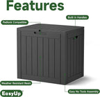 EasyUp 33 Gallon Resin Deck Box Waterproof, UV Resistant Outdoor Storage Box - Image 3