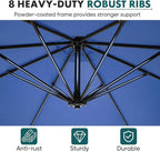 OLIXIS Offset Patio Umbrella, 9.7FT Cantilever Table Umbrellas - Image 4