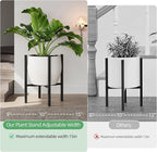 Adjustable Metal Plant Stand Indoor, Mid Century Modern Outdoor Planter Holder - Image 4