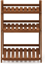 Furinno FG18452 Tioman Hardwood Patio Furniture Outdoor 3-Tier Flower Rack - Image 5