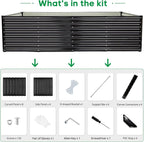 JERIA 8×4×2ft Galvanized Raised，Outdoor Metal Raised Garden Bed, Rectangular - Image 3