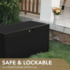 Devoko 95 Gallon Deck Box Large Resin Outdoor Storage Box, Waterproof and UV - Image 5