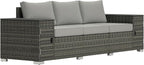 Outsunny 3 Seater Wicker Sofa by Outsunny