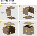 EAST OAK Outdoor Storage Box, 31 Gallon Deck Box, Waterproof Resin Storage Bin - Image 6