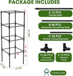 3 Pack Tomato Cages, Square Tomato Plant Stakes Support Cages Trellis - Image 7