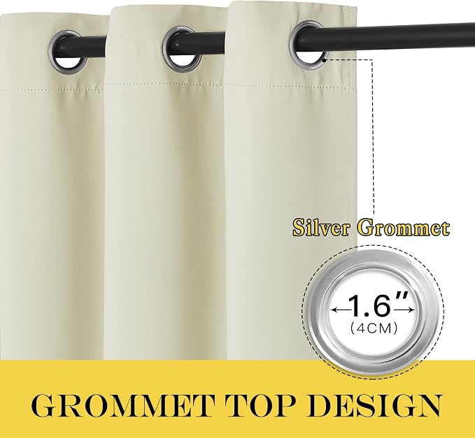 NICETOWN Bedroom Short Blackout Curtain 54 inches Long - Image 2