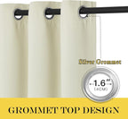 NICETOWN Blackout Sliding Glass Door Curtains, Room Darkening Thermal Insulated - Image 6