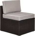 Crosley Furniture Palm Harbor Armless Outdoor Sectional Chair, Wicker Patio by CrosleyFurniture