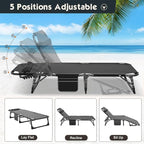 MOPHOTO Folding Chaise Lounge Chair 5-Position, Folding Cot, Heavy Duty Patio - Image 4