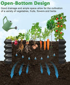 3.0x3.0x1.0ft Raised Garden Bed Kit, Rustproof PP Material Garden Box, Flower - Image 4