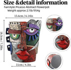Picasso Abstract Face Flower Pot, Unique Resin Crafted Planter - Image 2