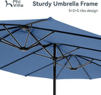 PHI VILLA 15ft Large Patio Umbrellas - Image 7