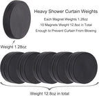 Magnetic Shower Curtain Weights, Rubber Covered Heavy Duty Weights, Prevent - Image 6
