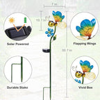Decorative Solar Lights Outdoor Solar Bee Stake Lights Metal Decorative Garden - Image 2