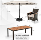 Tangkula 11 Pieces Rattan Outdoor Dining Set - Image 6