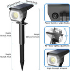 EIUIO Solar Outdoor Lights, 3 Lighting Modes Solar Spot Lights Outdoor - Image 3