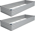 Vengarus 10x3x1FT Galvanized Raised Garden Bed Kit, Outdoor Metal Planter Box by Vengarus