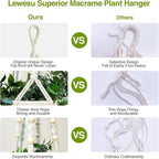 Macrame Plant Hanger Indoor Set of 4 - Image 4