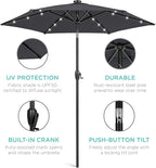 Best Choice Products 7.5ft Outdoor Solar Market Table Patio Umbrella - Image 5