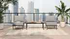 Sundale Outdoor 3 Pieces Patio Furniture Set, Metal Outdoor Sectional Sofa - Image 9