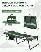 KingCamp Tanning Chair with Face Hole, Lounge Chairs Outdoor Folding Comfy - Image 3